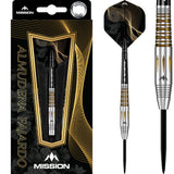 *Mission Almudena Fajardo Ayuso Darts - Steel Tip - 95% Tungsten - Gold PVD Milled Silver