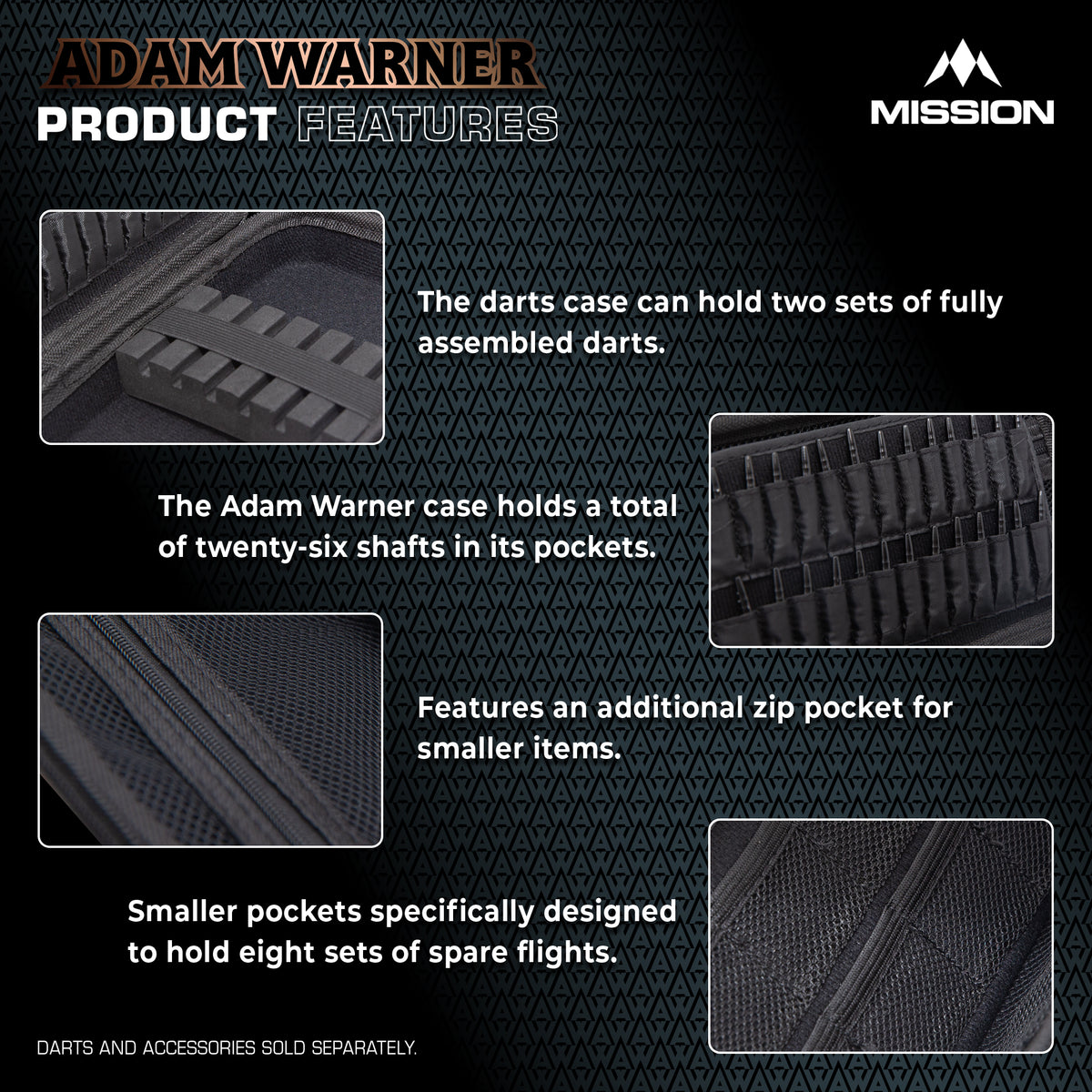 Mission Darts Players- EVA Dart Case - Adam Warner