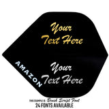*Personalised Flights - Extra Strong - 5 Sets - Std - Amazon Black