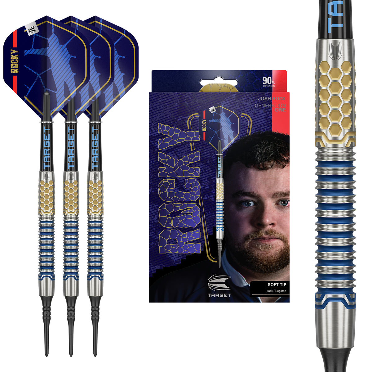Target Josh Rock Darts - Soft Tip - 90% Tungsten - G1