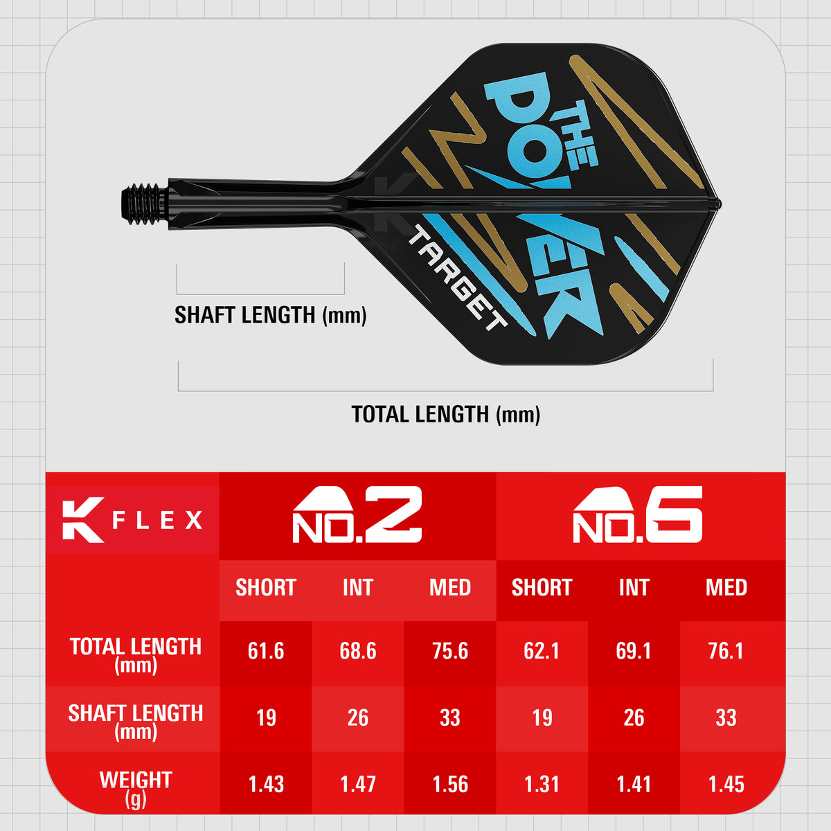 Target K-Flex Dart Flights - Standard No.2 - Phil Taylor