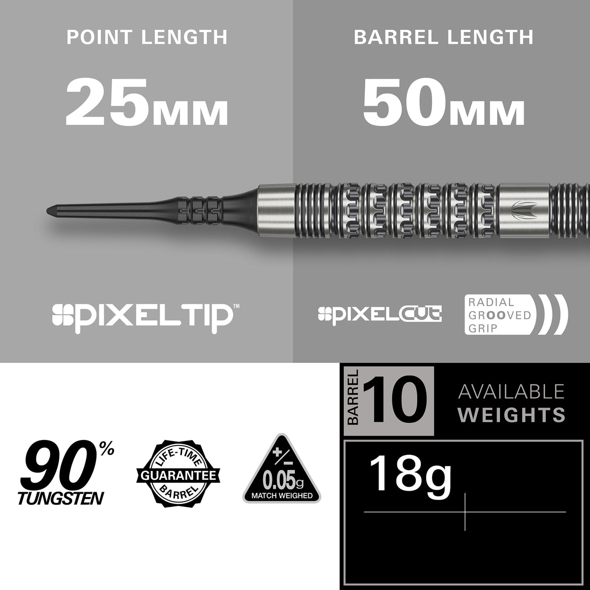Target Redux Darts - Soft Tip - 90% Tungsten - 10