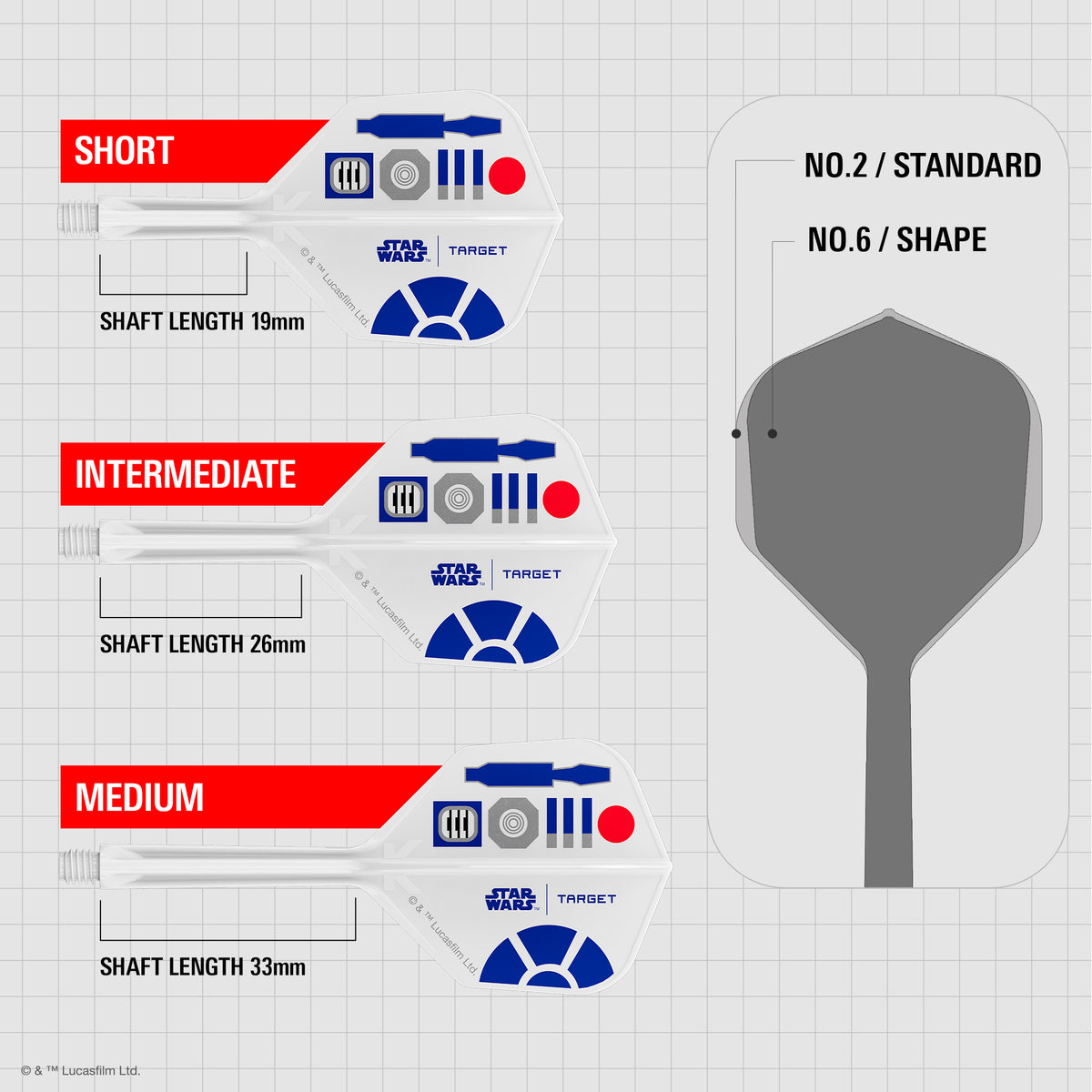 Target K-Flex Dart Flights - R2D2
