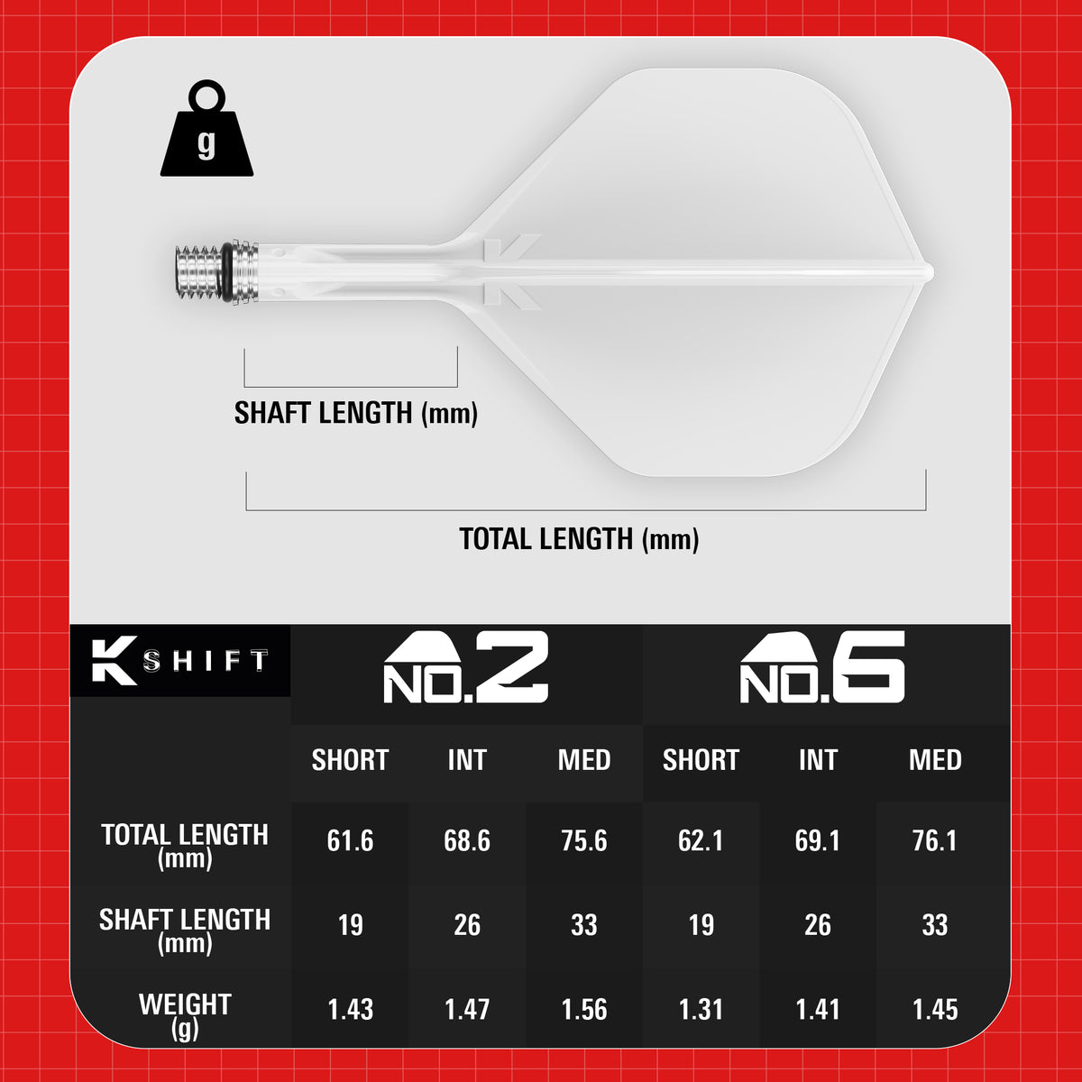 Target K-Shift Dart Flights - Standard No.2