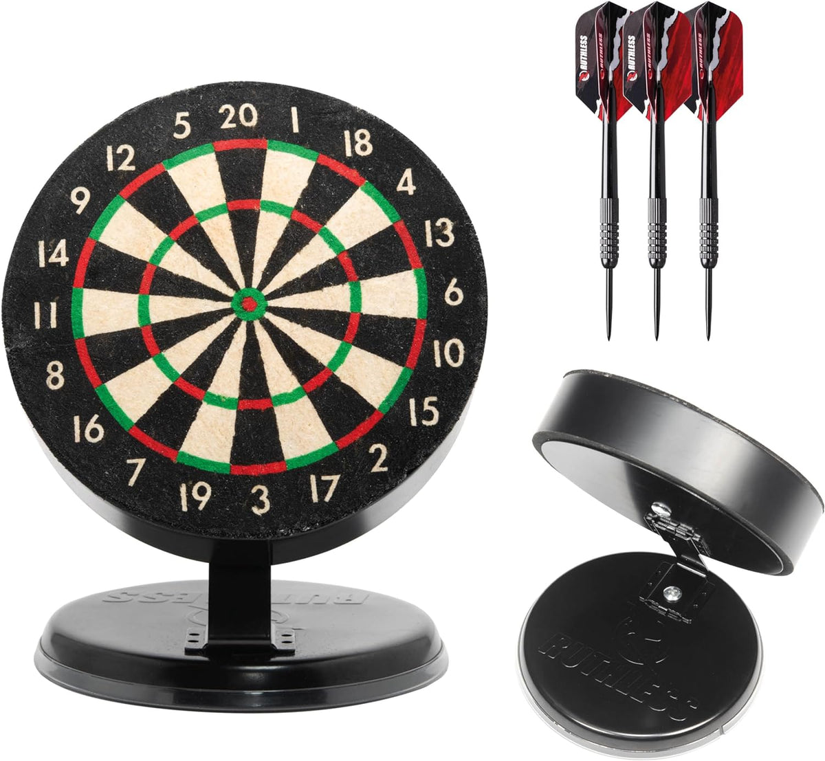 *Ruthless Mini Desktop Dartboard and Surround Set plus extra darts