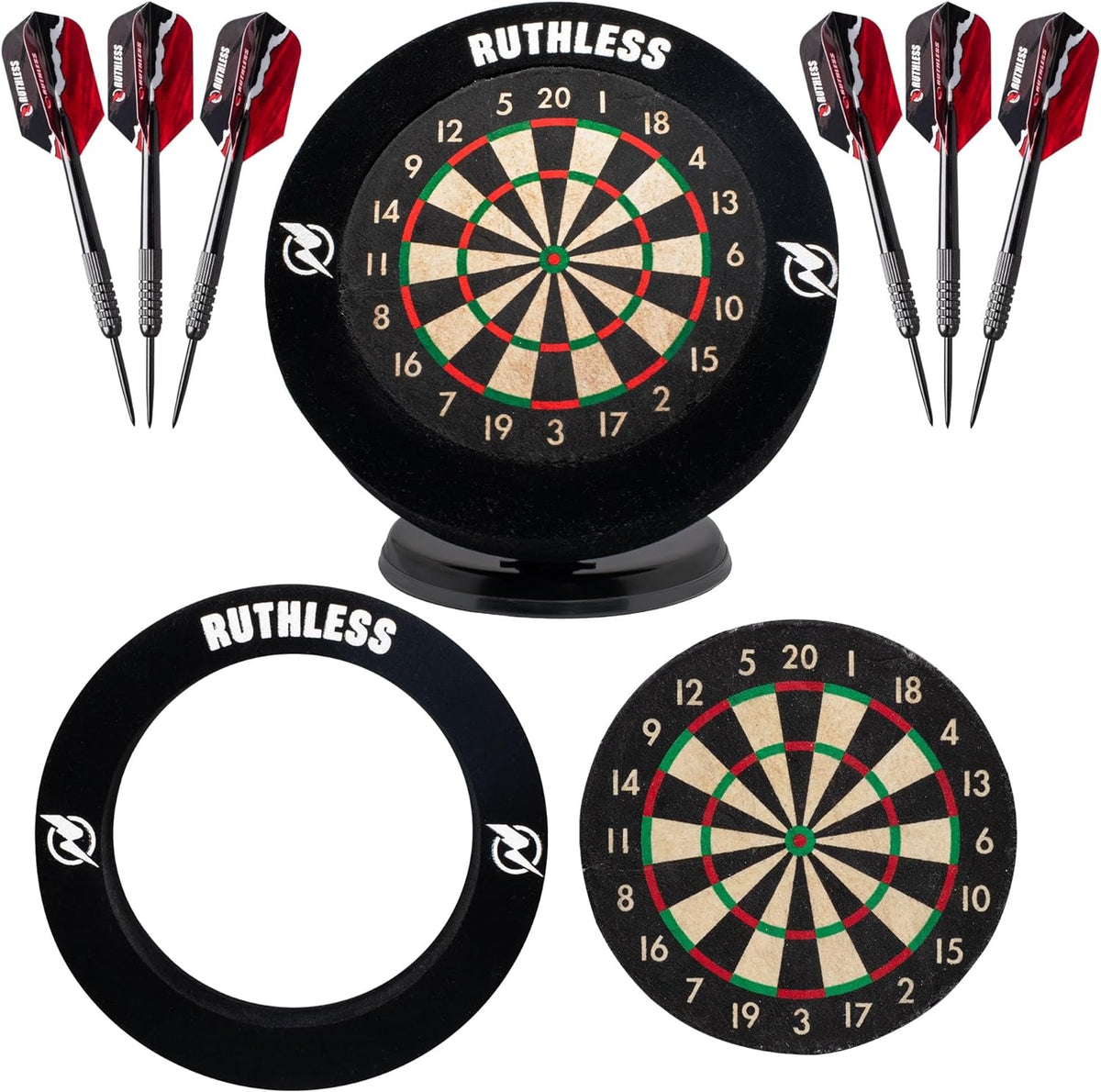 *Ruthless Mini Desktop Dartboard and Surround Set plus extra darts