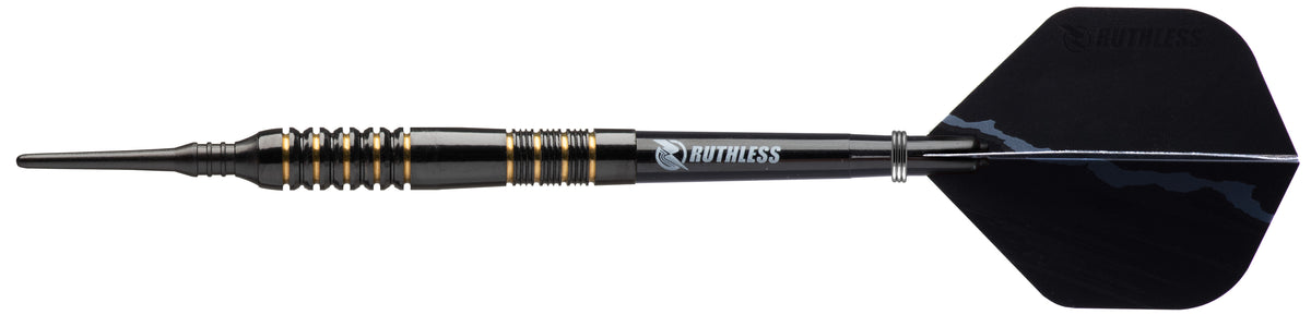 *Ruthless Black Wolf Darts - Soft Tip Tungsten - BW 16.0g - Gold Ring - 18g