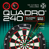 *Harrows Quadro 240 Dartboard - Professional - African Sisal