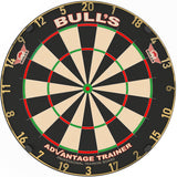 Bulls Advantage Trainer Dartboard - Thinner Doubles & Trebles - Gold