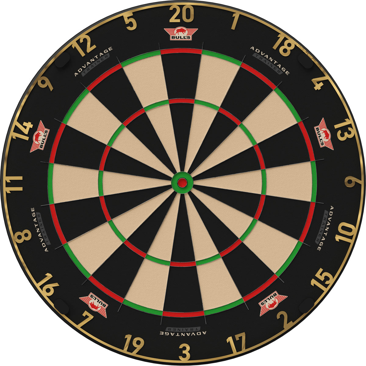 Bulls Advantage Gold Trainer Dartboard - Thinner Doubles & Trebles