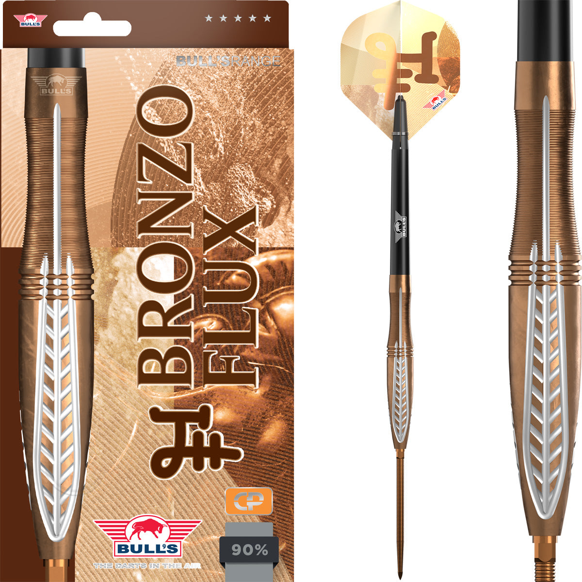 Bulls Bronzo CP Darts - Steel Tip - 90% Tungsten - Flux