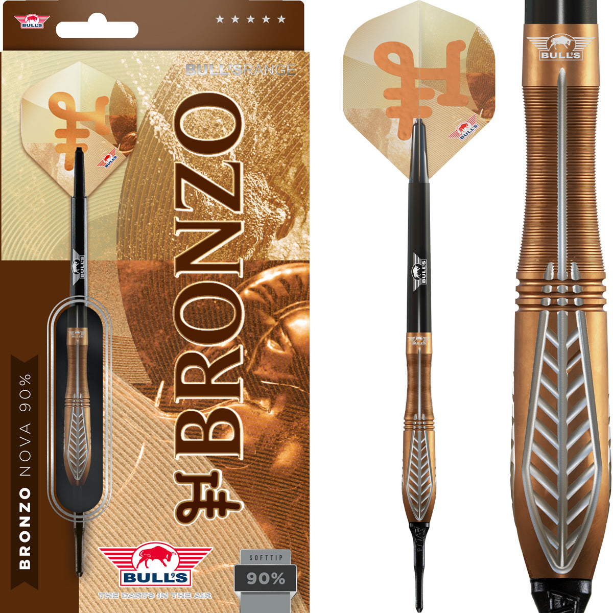 Bulls Bronzo Darts - Soft Tip - 90% Tungsten - Nova