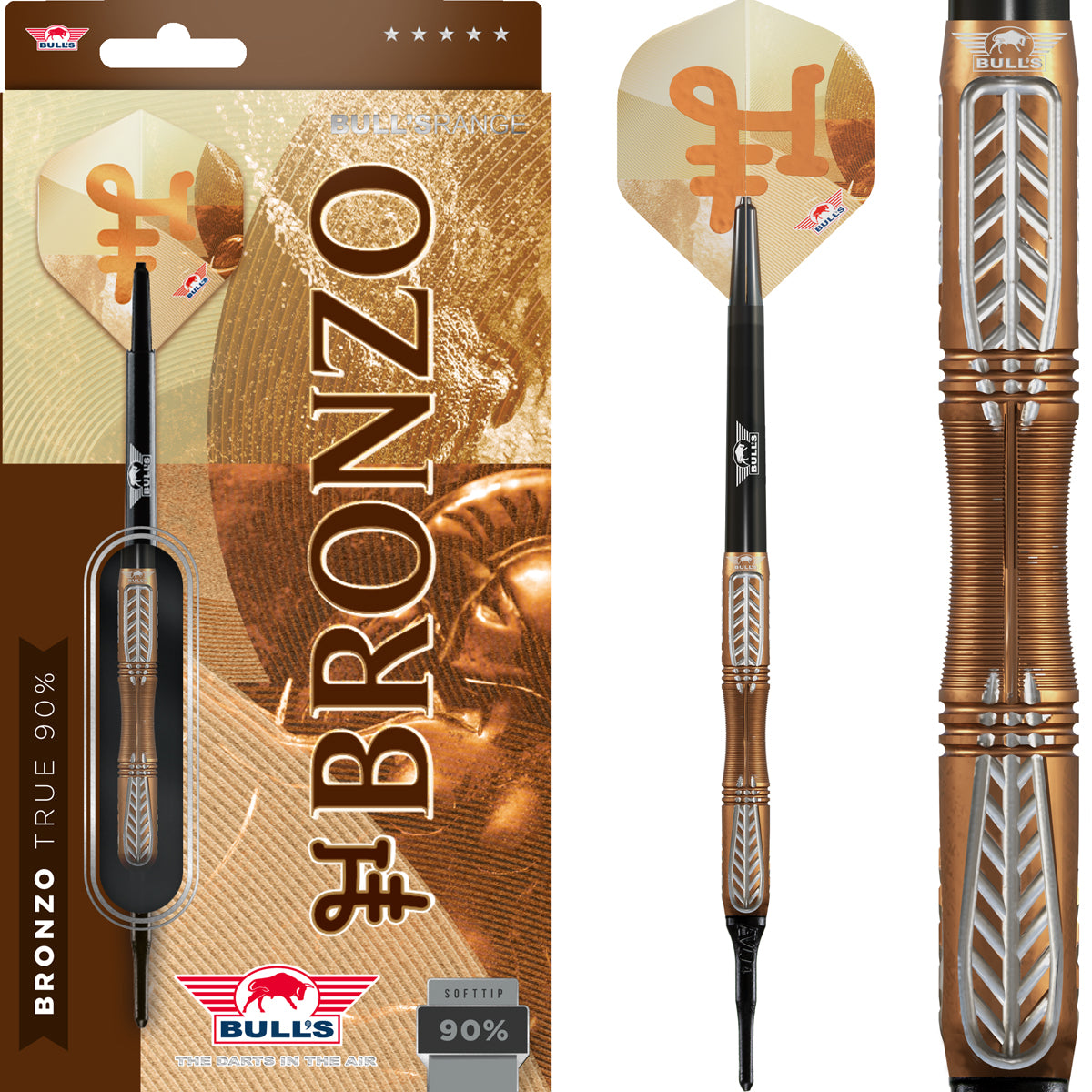 Bulls Bronzo Darts - Soft Tip - 90% Tungsten - True