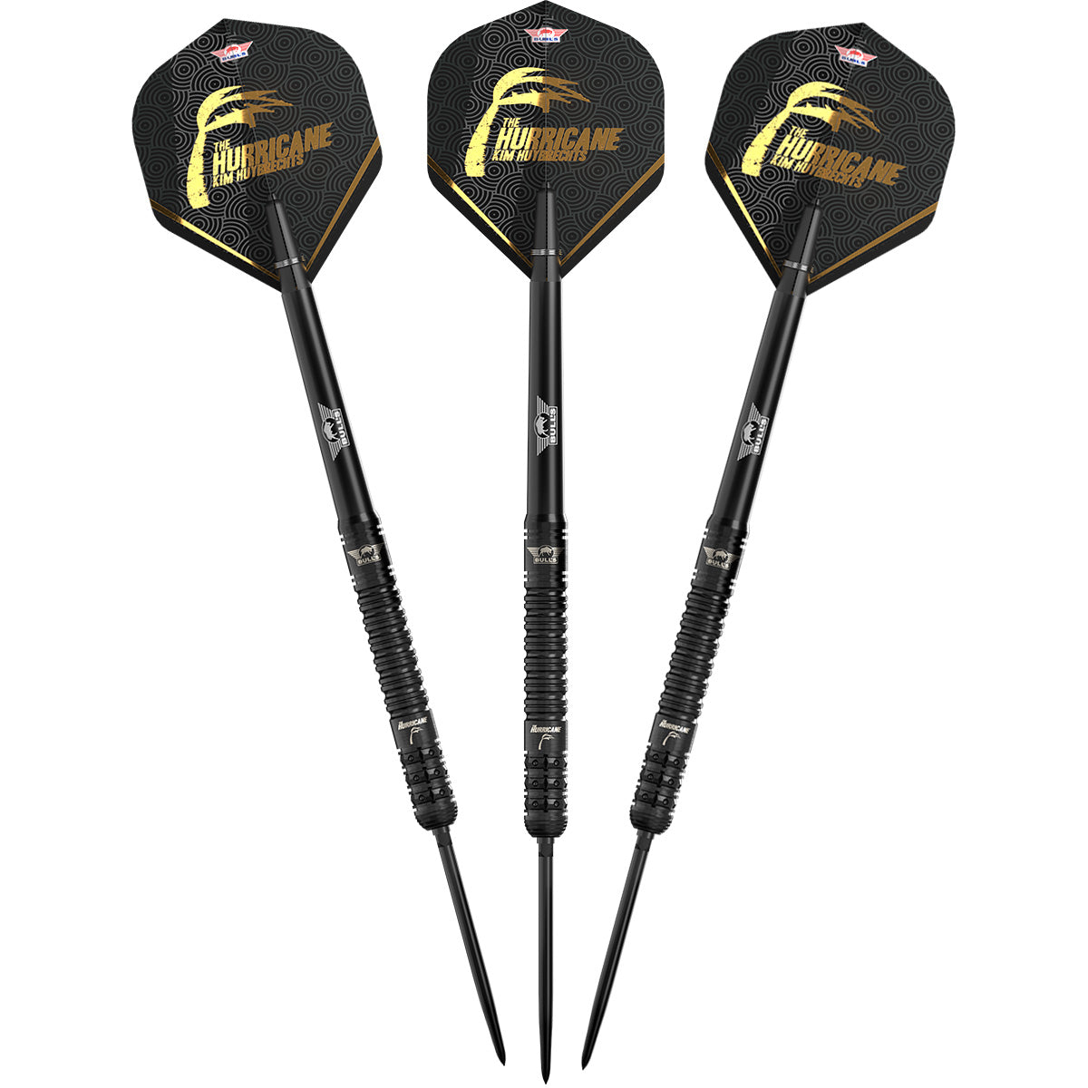 Bulls Kim Huybrechts CP Darts - Steel Tip - 90% Tungsten - E2 Black