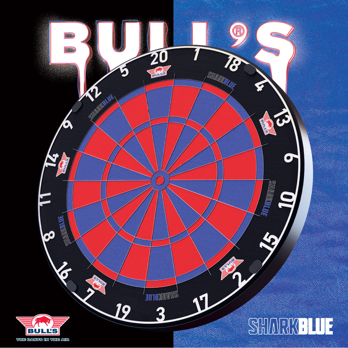 Bulls Shark Pro Dartboard - Professional - Blue