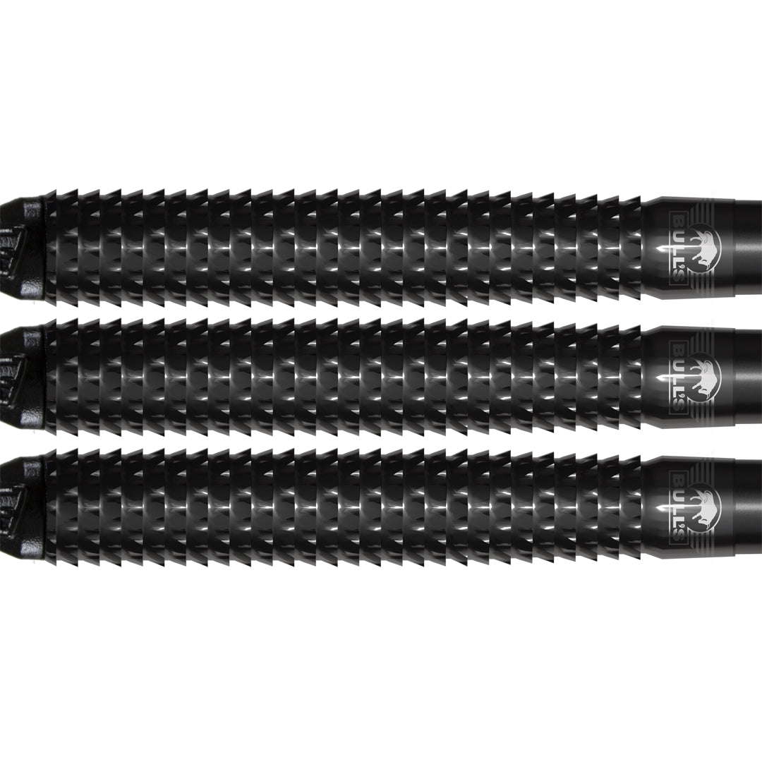 Bulls Shark Pro Black Darts - Soft Tip - 90% Tungsten
