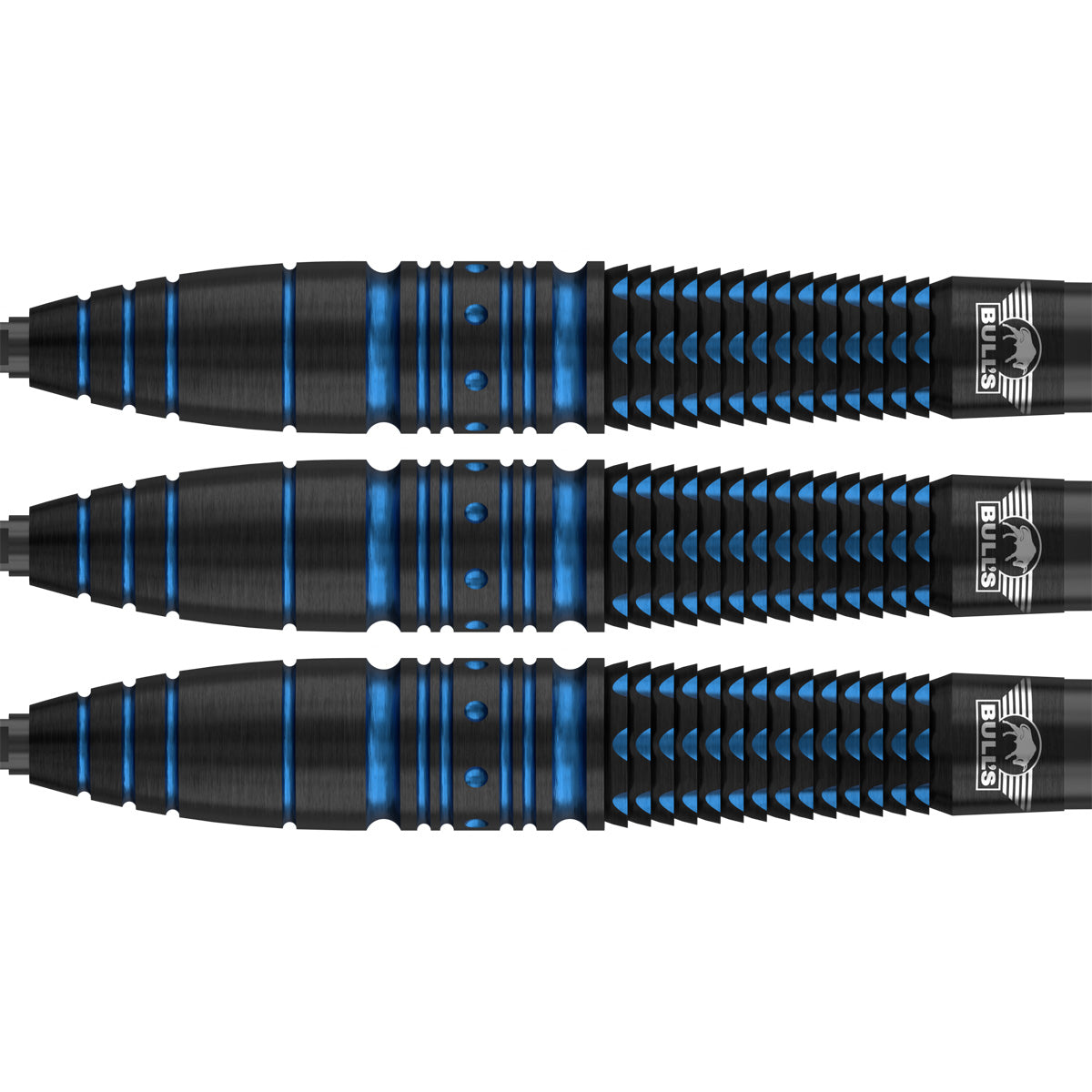 Bulls Smoke CP Darts - Steel Tip - 90% Tungsten - Blue Frost