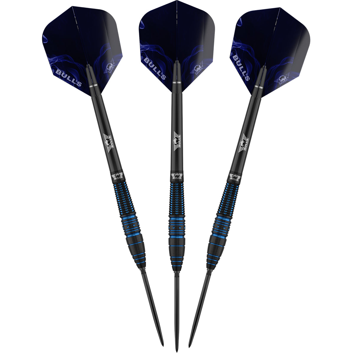 Bulls Smoke CP Darts - Steel Tip - 90% Tungsten - Blue Frost