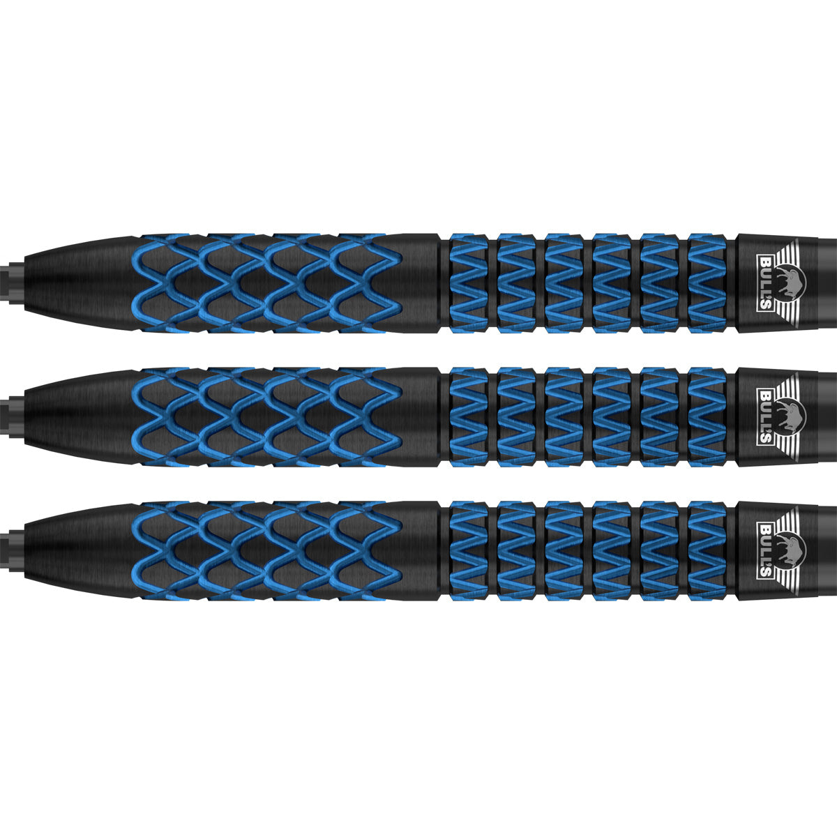 Bulls Smoke CP Darts - Steel Tip - 90% Tungsten - Blue Jewel