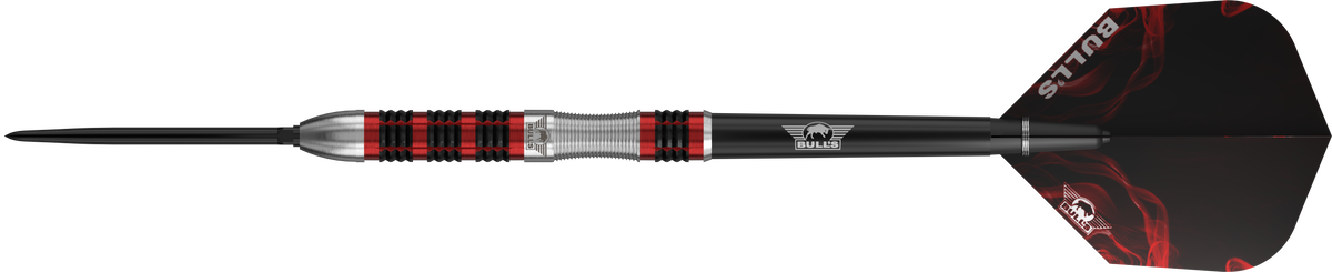 Bulls Smoke CP Darts - Steel Tip - 90% Tungsten - Red Ember