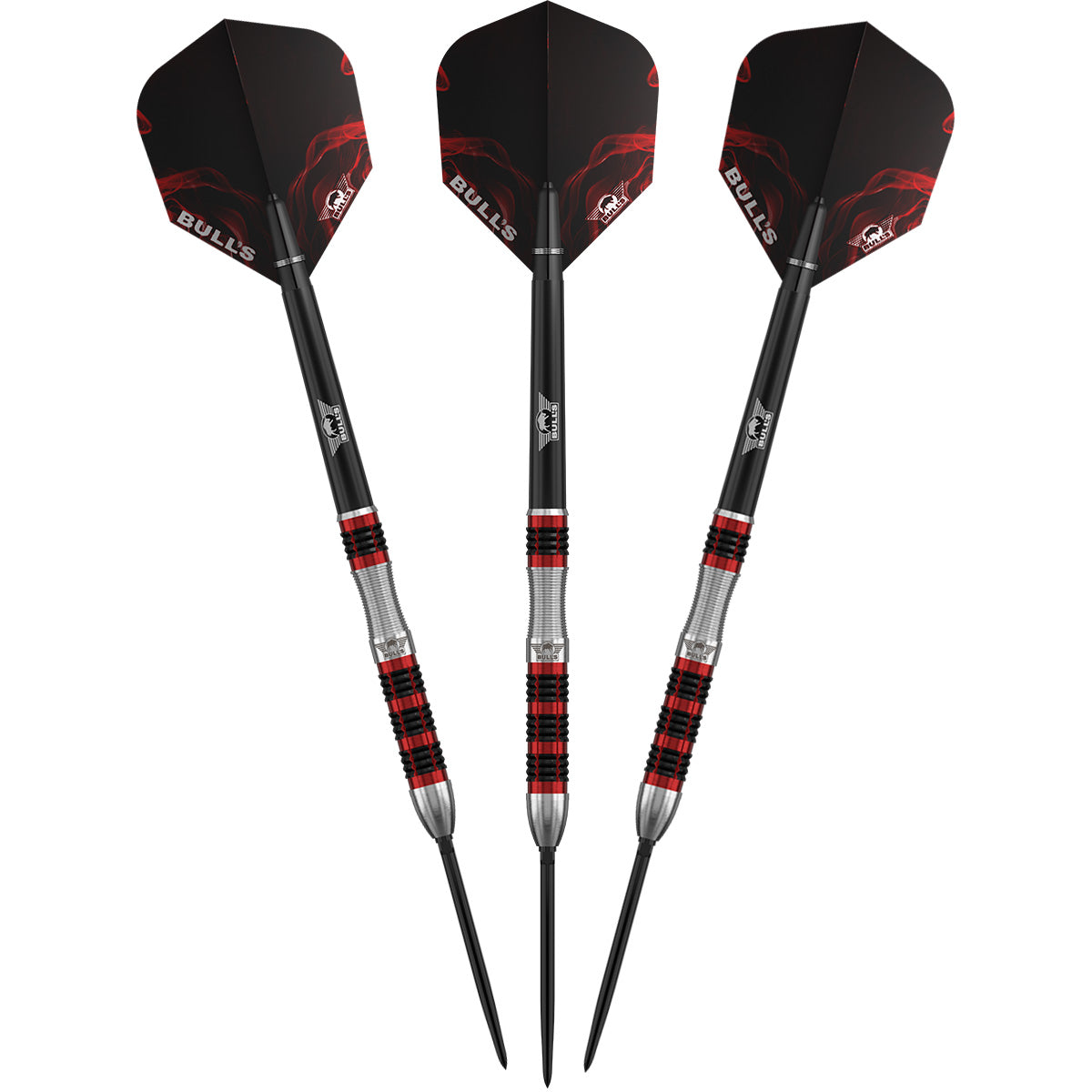 Bulls Smoke CP Darts - Steel Tip - 90% Tungsten - Red Ember