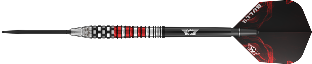 Bulls Smoke CP Darts - Steel Tip - 90% Tungsten - Red Flare