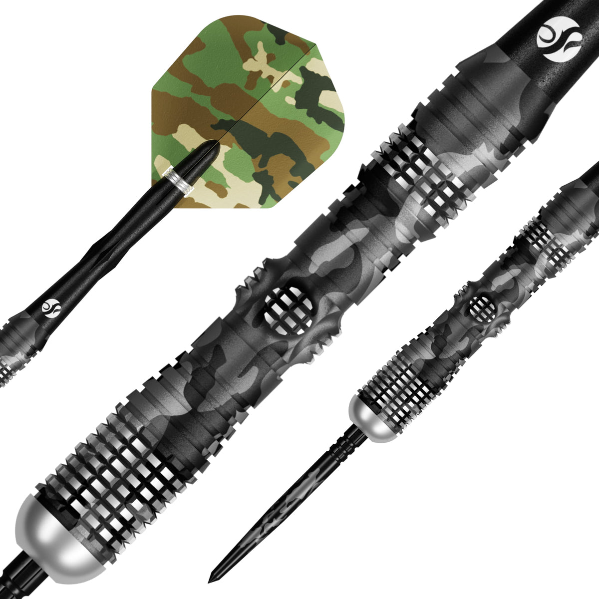 Shot Camo Turbo Darts - Steel Tip - 90% Tungsten - Longshot