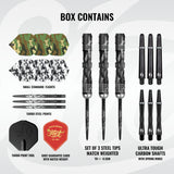Shot Camo Turbo Darts - Steel Tip - 90% Tungsten - Longshot