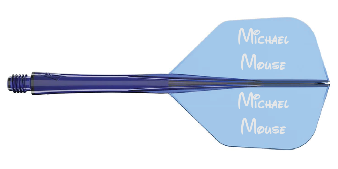 Caliburn SUP Flights - Moulded Flight & Shaft - Standard No6