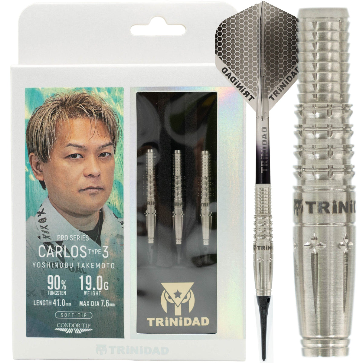 Trinidad Pro Darts - Soft Tip - 90% Tungsten - Carlos 3 - 19g