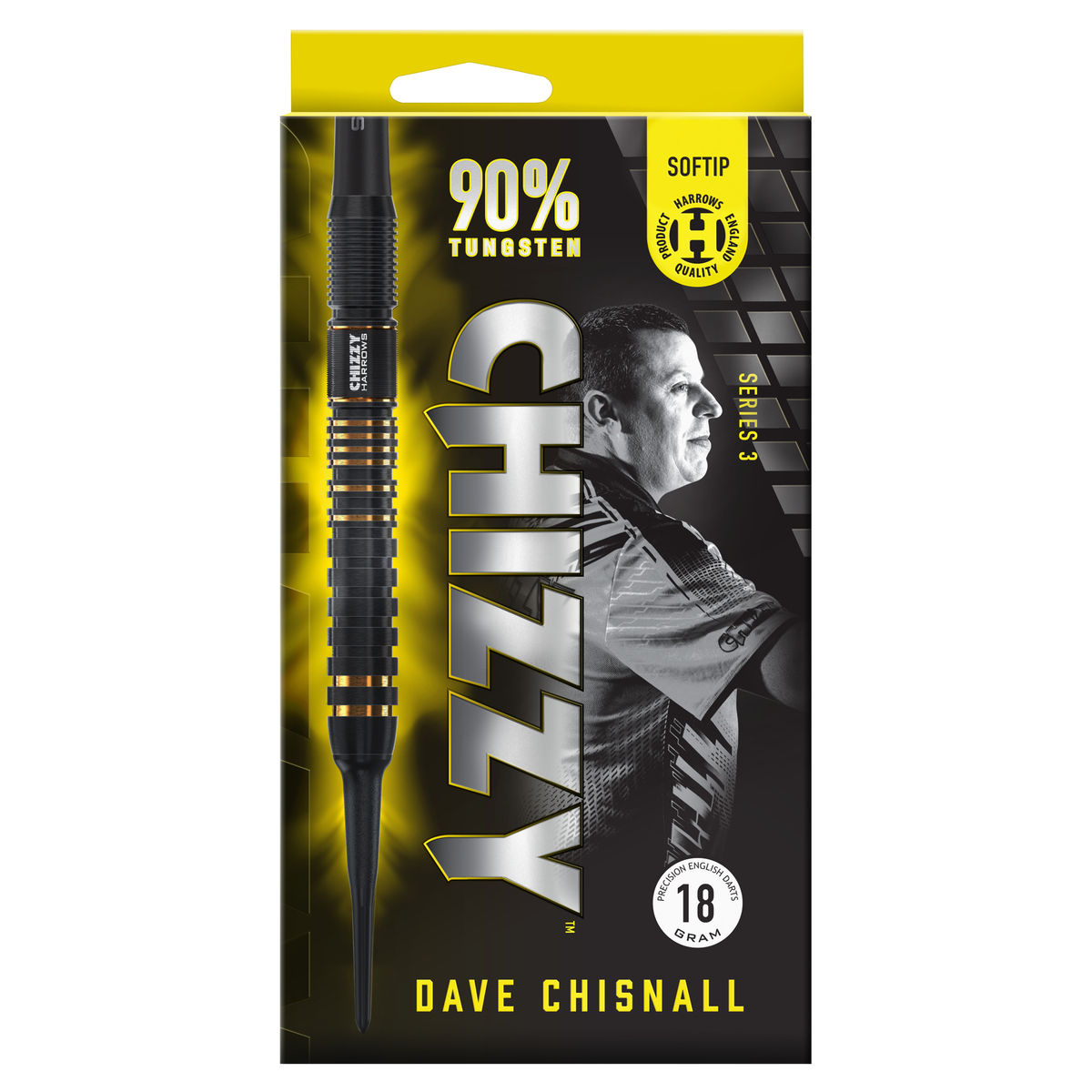 *Harrows Dave Chisnall Darts - Chizzy - Soft Tip - 90% Tungsten - Series 3