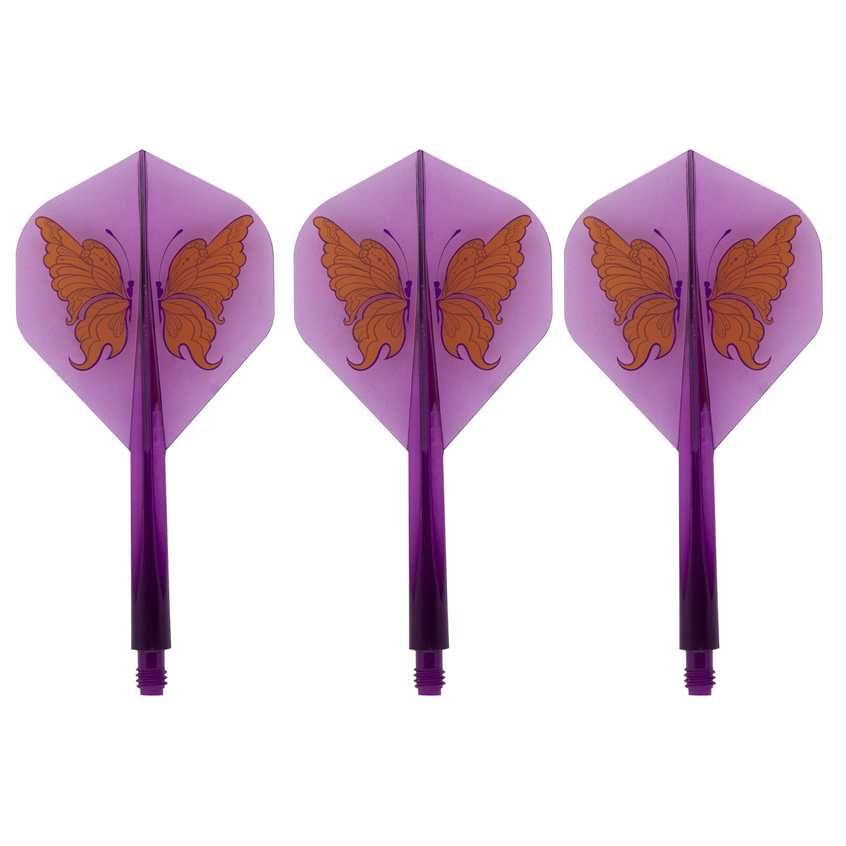 *Condor AXE Dart Flights - Standard - Swallowtail Butterfly - Clear Purple