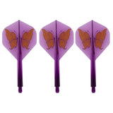 *Condor AXE Dart Flights - Standard - Swallowtail Butterfly - Clear Purple