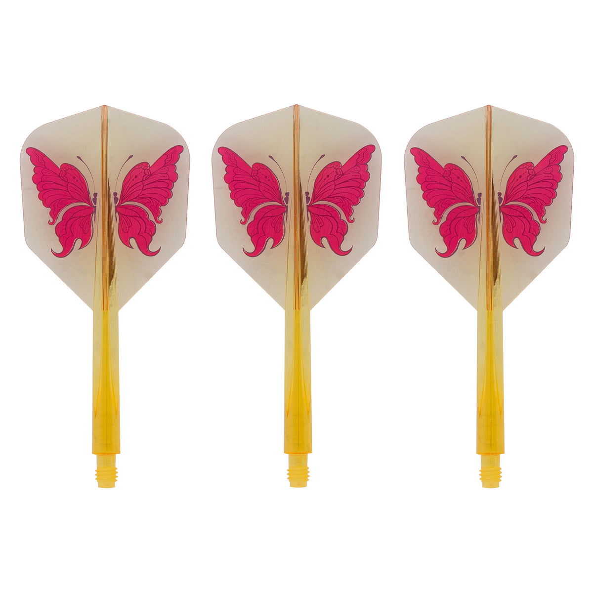 *Condor AXE Dart Flights - Small - Swallowtail Butterfly - Clear Yellow
