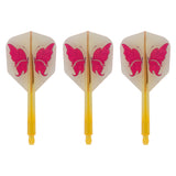 *Condor AXE Dart Flights - Small - Swallowtail Butterfly - Clear Yellow