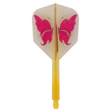 *Condor AXE Dart Flights - Small - Swallowtail Butterfly - Clear Yellow