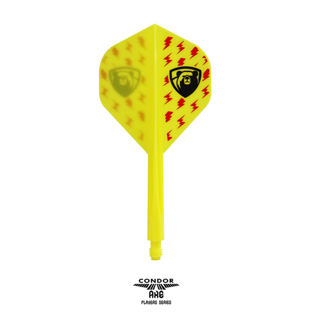 *Condor AXE Player Series Dart Flights - Miyu Miyawaki - Thunderbolt Bear - Standard - Yellow