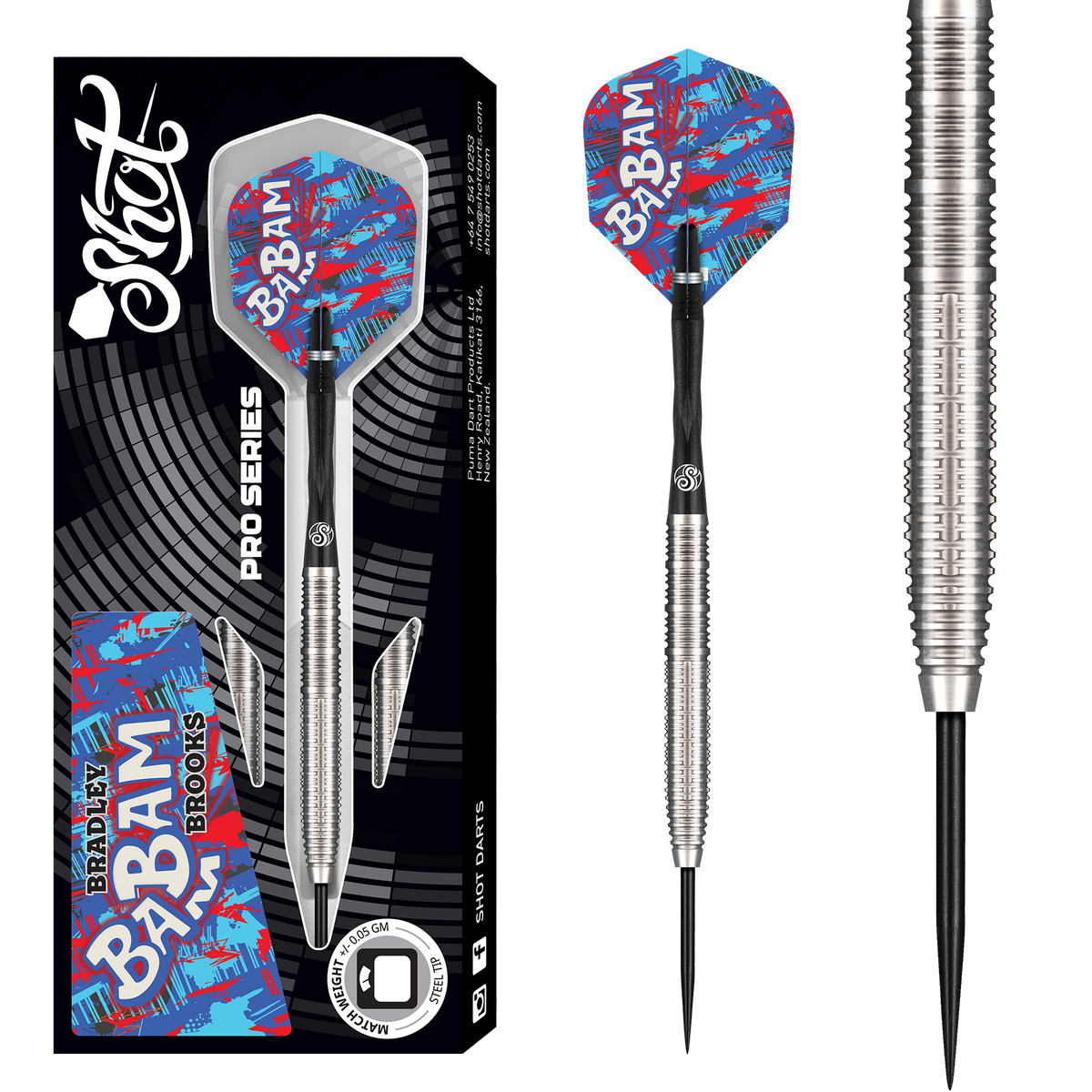 Shot Bradley Brooks Darts - Steel Tip - 90% Tungsten - Gen 2