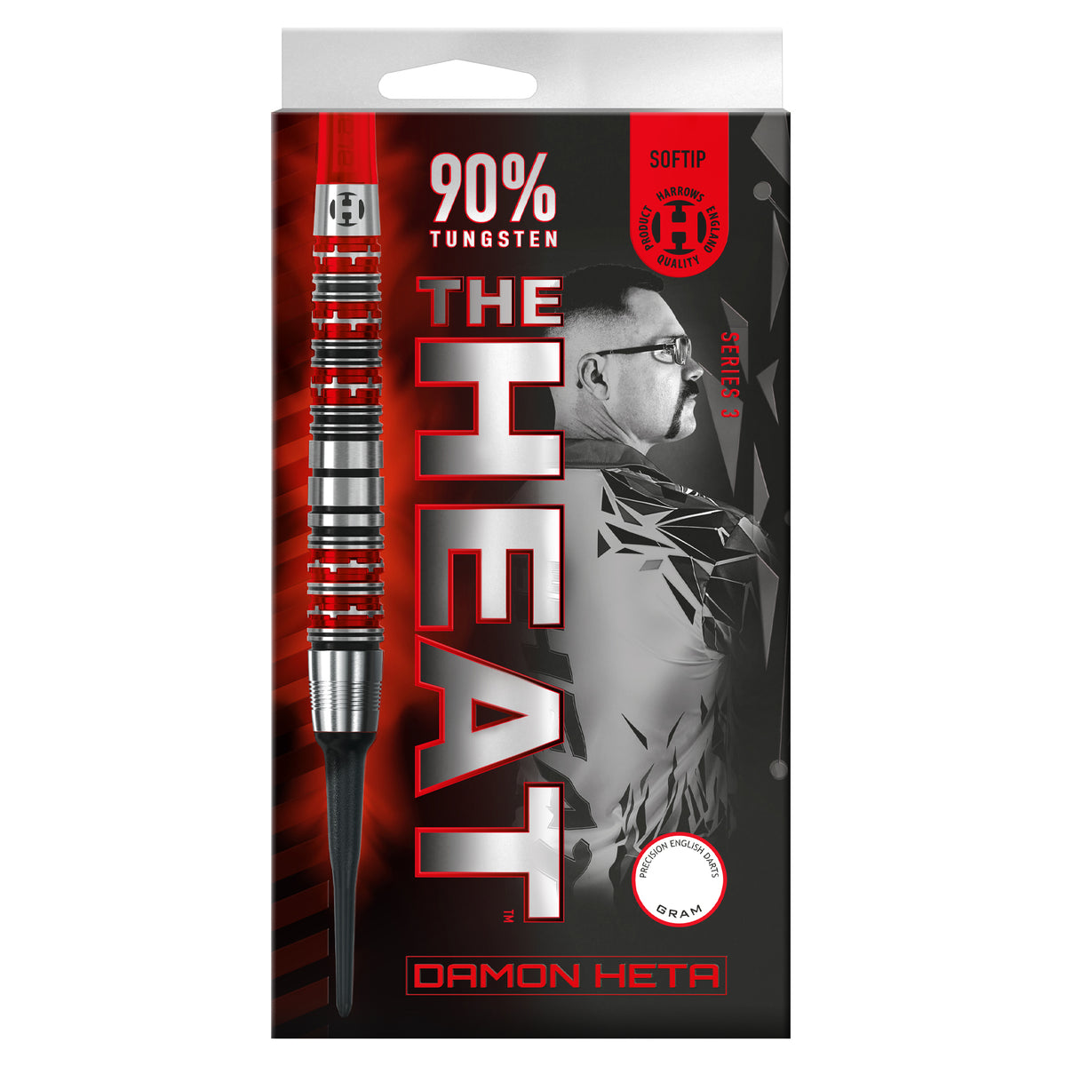 *Harrows Damon Heta Darts - The Heat - Soft Tip - 90% Tungsten - Series 3
