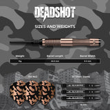 Mission Dead Shot Darts - Soft Tip - 95% Tungsten - Bronze - 19g