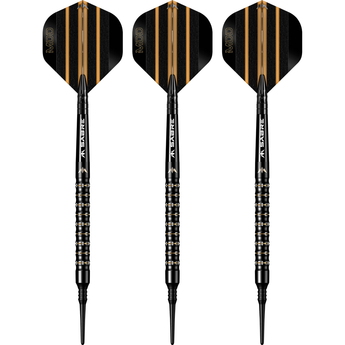 Mission Mike De Decker Darts - Soft Tip - 95% Tungsten - Black & Gold PVD - 20g