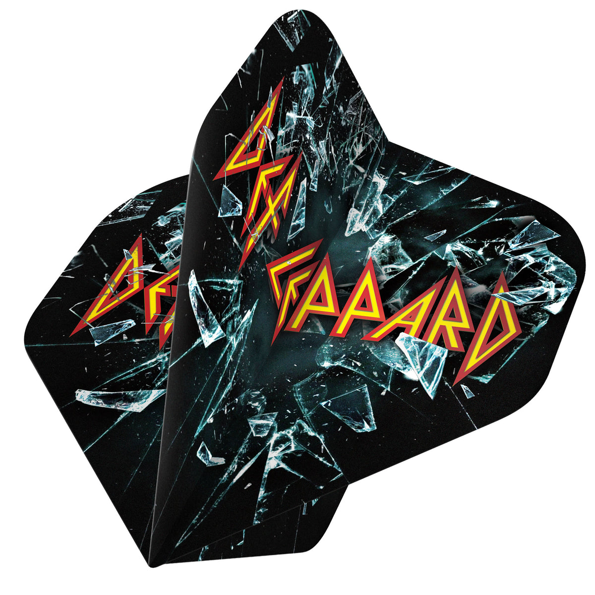 *Def Leppard Dart Flights - Official Licensed - 100 Micron - No2 - Std - F2 - Shattered Glass