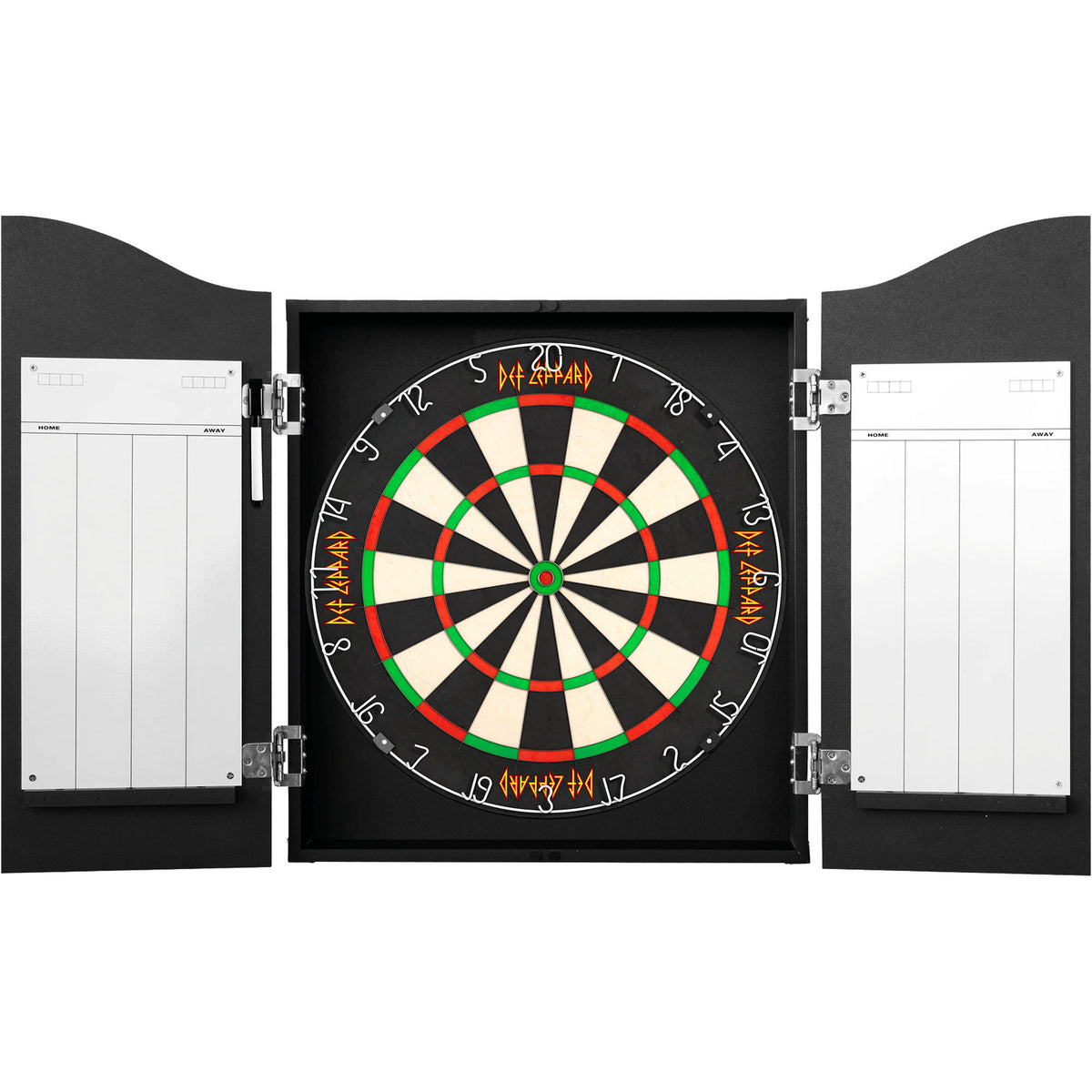 Def Leppard Dartboard Cabinet - Official Licensed - C3 - Premium Black - Target Skull