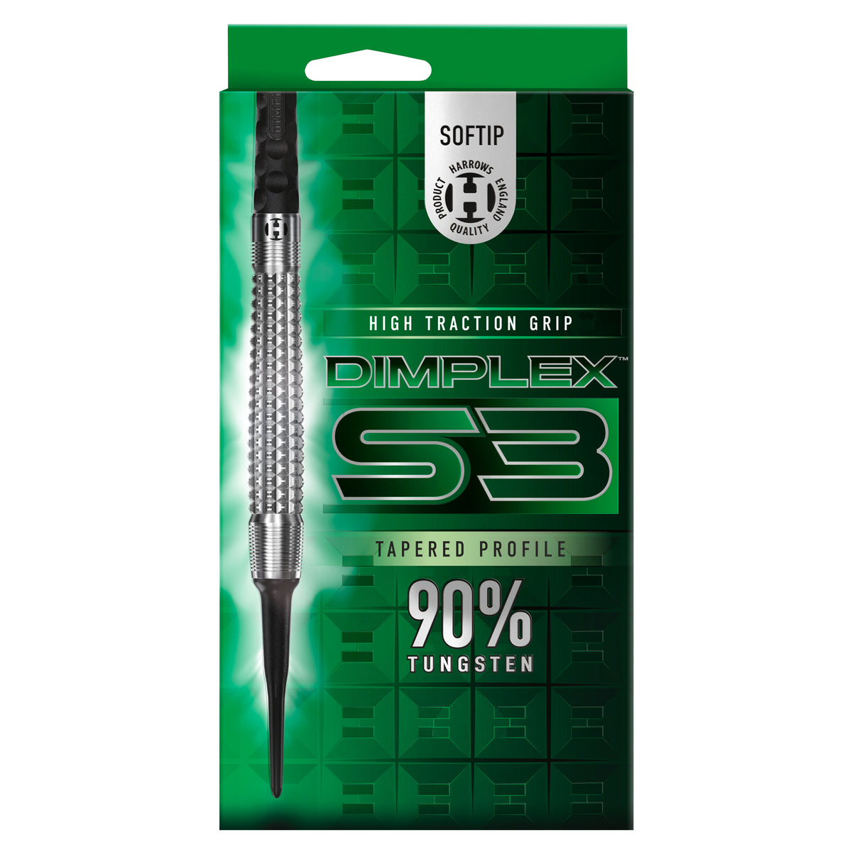 *Harrows Dimplex S3 Darts - Soft Tip - 90% Tungsten - Tapered