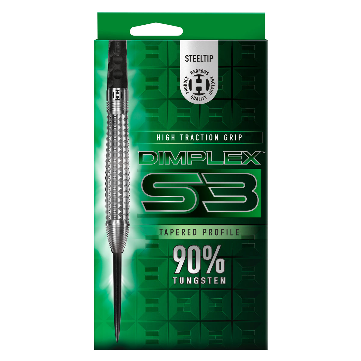 *Harrows Dimplex S3 Darts - Steel Tip - 90% Tungsten - Tapered