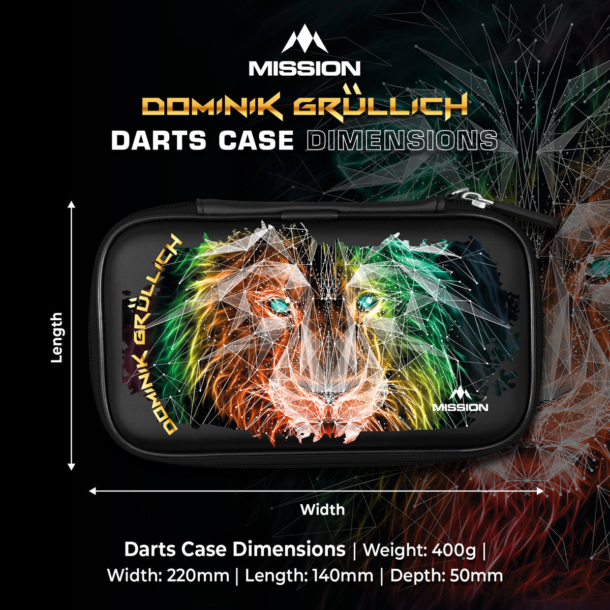 Mission Darts Players- EVA Dart Case - Dominik Grüllich
