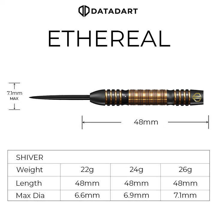 Datadart Ethereal Darts - Steel Tip - 90% Tungsten