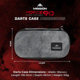 Mission Force 90 Dart Case - EVA Moulded Wallet - Limited Edition - Slim - Grey Denim