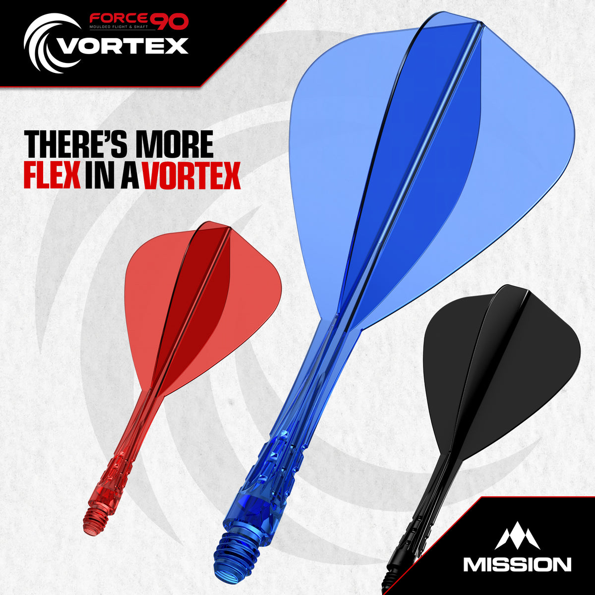 Mission Force 90 Vortex - Moulded Flight & Shaft - Kite