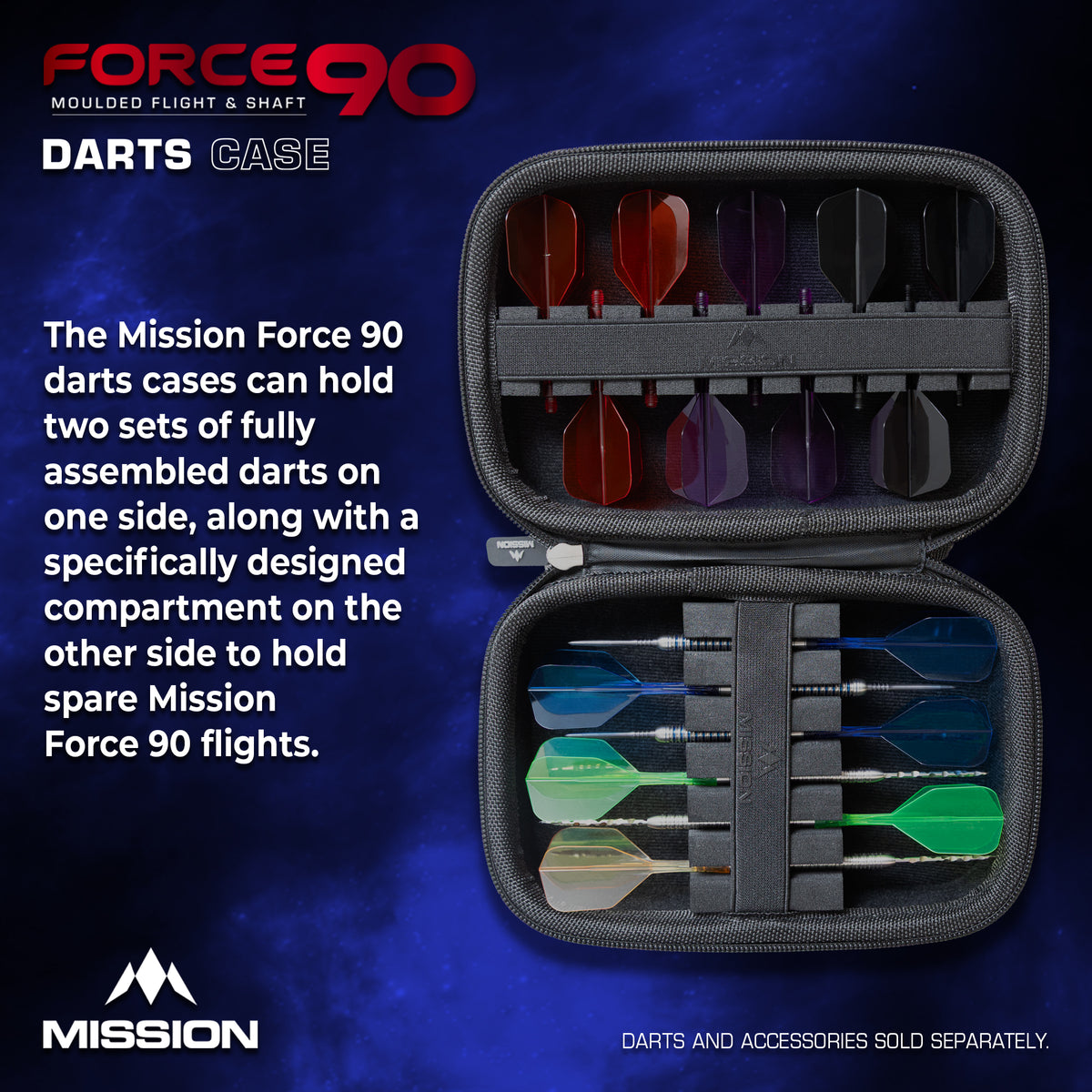Mission Force 90 Dart Case - EVA Moulded Wallet - Large